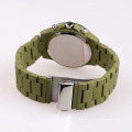 Pulsera verde del ejército Tachymeter del reloj del mens del cuarzo de Japón, mens del reloj del cronógrafo